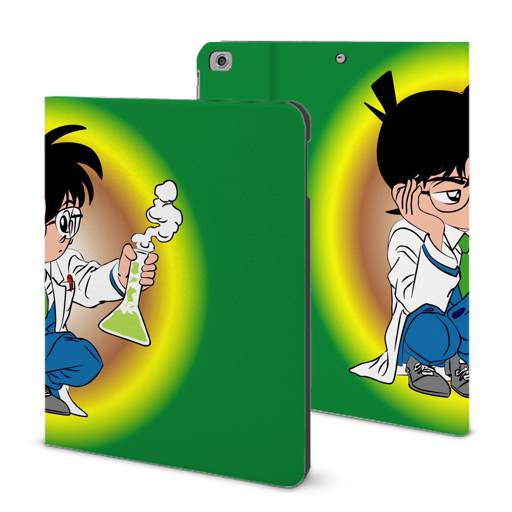（画像用） 名探偵コナン Detective Conan IPad ケース ブック型 PUレザー TPU 耐衝撃 軽量 薄型 ペン収納なし 全面保護 IPad 各モデル対応